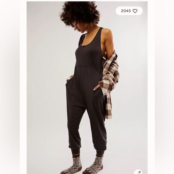 Free People Downtime Romper Wine Color M - Picture 1 of 4